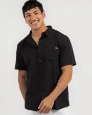[Skylark] Skylark Men's Novella Short Sleeve Shirt in Black Size 2XL 2XL Black