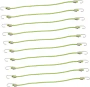VANZACK 10pcs Mini Bungee Cords with Hooks Elastic Straps for Luggage Bikes Camping and Travel Versatile Durable Compact Stretchy Cords for Securing Items