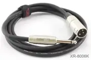 6ft. Kirlin XLR 3-Pin Male / 1/4" Mono Male Shielded OFC Microphone Cable