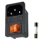 Socket Fuse Rocker Switch Switch 250V 10A Fuse Holder Fuse Switch Metal Switch