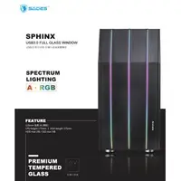 在飛比找PChome商店街優惠-[佐印興業] 賽德斯 電競機箱 SPHINX 斯芬克斯 剛透