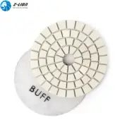 2Pcs 4” BUFF Diamond Polishing Pads Grinding Pads Dry for Granite Stone Polisher