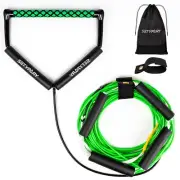 75FT No Stretch Dyneema Wakeboard Rope and Handle, 4 Sections Floating Wakebo...