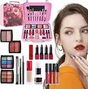 Make up Kit for Women Full Kit - Large Capacity Cosmetic Set with Reusable Case Make Up Kit | Waterproof Dress-Up Accessories Long-Lasting Makeup Palettes for for Kids