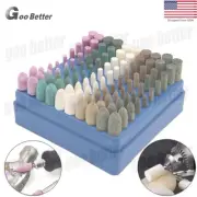 100 Rubber Wool Grinding Stone PolishBurr Bit Wheel Kit for Electric Rotary Tool
