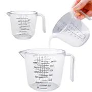 3Pcs Large Capacity Clear Plastic Measuring Cups