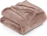 Utopia Bedding Fleece Blanket Queen Size Rose Pink 300GSM Luxury Bed Blanket Anti-Static Fuzzy Soft Blanket Microfiber (90x90 Inches)