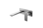 AQUAPERLA VOG Solid Brass Brushed Nickel Shower/Bath Wall Mixer with Spout