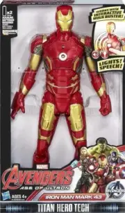 ELECTRONIC IRON MAN **LIGHTS**+ ((( TALKING ))) MARVEL AVENGERS ACTION FIGURE