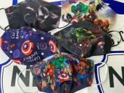 Marvel Spiderman Captain American Avengers Lego Face Mask Lot