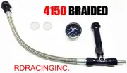 ONE INLET 4150 BRAIDED BLACK LINE KIT HOLLEY QUICK FUEL, FREE USA SHIPPING