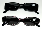 2 Lady Tinted Reading glasses +1.25 Compact slim fashion sunreaders
