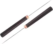 Hellery 2Pcs Leather Awl Punch Tool with Wooden Handle Scratch Awl Slender for Woodwork Sewing