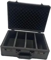 harayaa Graded Card Case,Trading Card Storage Box,Sport Card Case, with Combination Locks for Sports Cards, 4 Slots