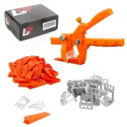 701-teiliges Tiles Levelling System Set 500x Flaps 3mm +200x Wedges+Pliers