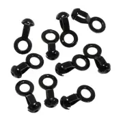 10 Black Ball Chain #6 Lamp/Fan Pull Loop Connectors, "A" Coupling