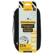Milleni Travel RFID Blocking Passport Holder - Black
