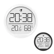 Electronic Hygrometer Alarm Clock Folding Bracket LED Display Temperature Wall Desk Clock For Living Room Kitchen Home D