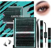Lash Clusters Kit 320Pcs,70D 90D DIY Individual Lashes Extension Kit,Lash Bon...