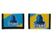 98716 GOLD COAST TITANS NRL TEAM LOGO NYLON HOOK AND LOOP CLOSURE SPORTS WALLET