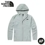 【THE NORTH FACE 男 防風連帽外套《淺灰》】4U8X/輕薄防曬透氣排汗外套/夾克風衣/連帽外套