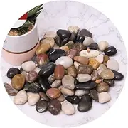 Decorative Stones, 5.5 Lb Natural Mixed Color Pebbles, Home Decor/Landscaping/Vase Fillers, Plants Home Garden Outdoor Decorative Irregular Shaped Stones (Color : Multi-Colored, Size : 2-4CM)