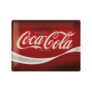 Nostalgic-Art Large Sign Coca-Cola Logo Red Lights