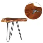 Coffee Table 70x45cm Solid Teak Wood Polyresin Sofa Lounge Lamp Side Storage