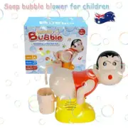 Kids Soap Bubble Blower Electric Fart Blowing Bubble Machine Music Light Toys