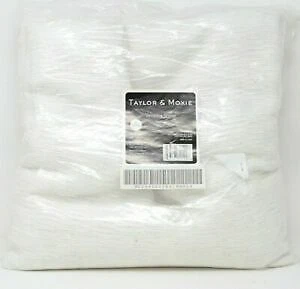 Sheer Window Curtains by Taylor & Moxie Venezia 4-pack Natural 52 x 84” M39E