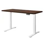 Levede Motorised Standing Desk Adjustable Electric Sit Stand Dual Motor 120CM White Walnut