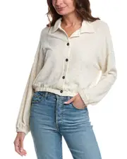 Project Social T Ciara Collared Button Front Cozy Top