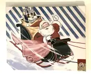 Santa & Pepsi Back Lighted 19 1/2" x 15 1/2" x 1 1/4” Canvas Wall Art