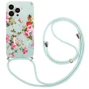For iPhone 13 Pro Max 6.7 inch Pattern Printing IMD TPU Phone Case Smartphone Cover with Lanyard