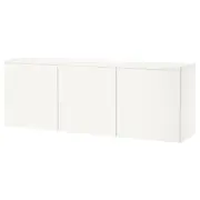BESTÅ wall-mounted cabinet combination, white/Västerviken white, 180x42x64 cm