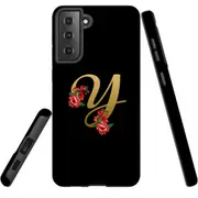 For Samsung Galaxy S22+ Plus Case, Armour Cover, Embellished Letter Y