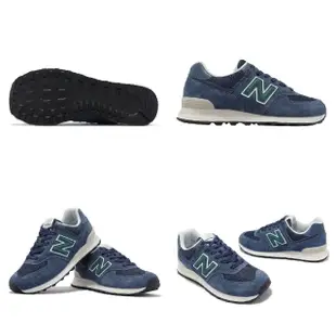 【NEW BALANCE】休閒鞋 574 男鞋 女鞋 藍 綠 麂皮 復古 緩震 運動鞋 NB 紐巴倫(U574SNG-D)