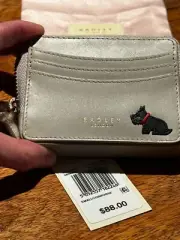 Radley of London Zip Around Coin Purse Wallet Hotel Scottish Terrier Light Grey