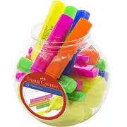 Faber-Castell 25 Colours Textliner Ice Highlighters Chisel Assorted Jar