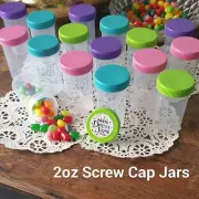 14 Pill Bottle Jars Pink Aqua Purple Lime Caps Doc McStuffins 4314 DecoJars USA