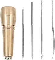 TEHAUX Sewing Awl Kit, Leather Sewing Awl Needle with Copper Handle, Craft Needle Hand Stitcher Tool, Sewing Awl Hand Stitcher Shoe Repair Tool Kit for DIY Sewing Repairing Canvas Leather