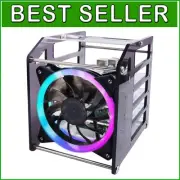 Compact 4-Layer Raspberry Pi Rack Case with RGB Fan - Versatile Compatibility
