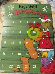 NEW GRINCH DAYS UNTIL GRINCHMAS WOOD COUNTDOWN ADVENT CALENDAR