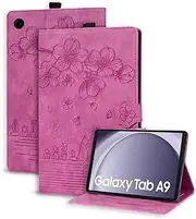 AsWant Cover for Galaxy Tab A9 8.7-Inch 2023 (SM-X110/SM-X115), Samsung Tab A9 2023 Case with Support/Wallet Function Galaxy Tab A9 Case (Red)