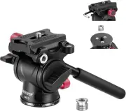 Fluid Tripod Head with Handle & Arca Type Quick Release, Aluminum Alloy Panoram