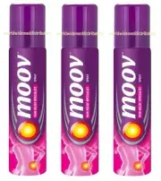 Moov Ayurvedic Pain Relief Spray 50g Each - Pack of 3 Aerosols - Free Shipping
