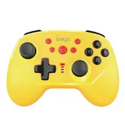 Game Controller Handle For Switch Games 6-Axis Vibration Supports Both Wireless Bluetooth Or Wired Connection Yellow