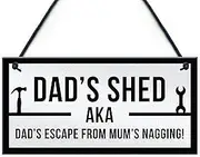 RED OCEAN Funny Dads Shed Sign Hanging Man Cave Garden Plaque For Dad