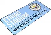 Manchester City FC Official Soccer Colored Metal Street Sign