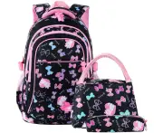 Kids Backpack, School Bag Girls School Backpack School Bag Backpack Children Daypack 3 Parts Set and Free Time